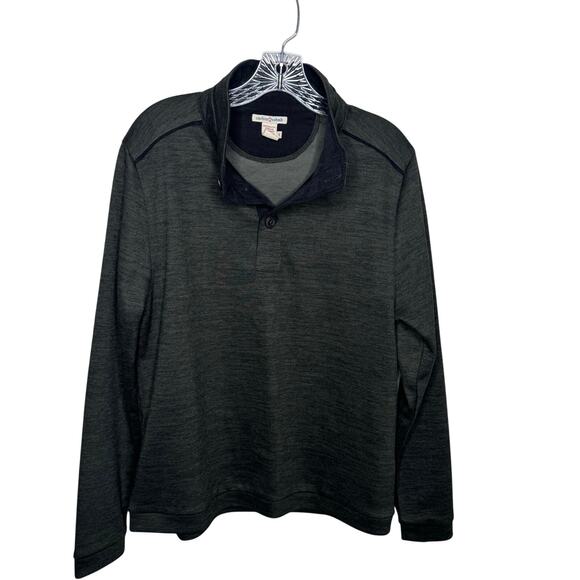 carbon2cobalt Men’s Long Sleeve Button Neck Pullover Dark Green Size S Casual - Picture 1 of 6